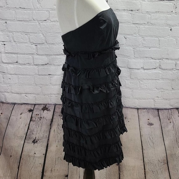 GAP Silk Cotton Blend strapless ruffle dress - Picture 8 of 13